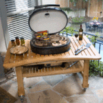 Primo Grill:  XL Oval in Teak Table